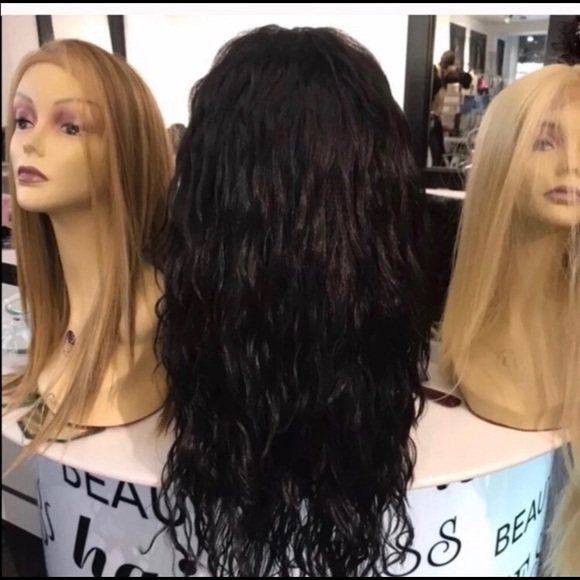 Black curly wig sale soft Swisslace Lacefront wig - Picture 4 of 8